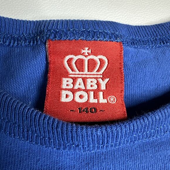 Y2K Babydoll Japan Crown Logo Tee Blue XS Graphic Harajuku Streetwear Kawaii - Picture 6 of 8